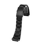 AZSHIW Bracelet de montre en acier inoxydable massif compatible avec Casio SGW-300H SGW-400 W-218H AQ230 A158 A159 AE-1100 AE-1200 AE-1300 18 mm(Black)