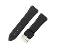 AZSHIW Bracelet de montre en caoutchouc compatible avec Guess W0247g3 W0040g3 W0040g7, étanche, souple et confortable, 22 mm(Black-Steel-K6)