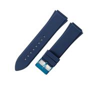 AZSHIW Bracelet de montre en caoutchouc compatible avec Guess W0247g3 W0040g3 W0040g7, étanche, souple et confortable, 22 mm(Blue-Blue-K6)