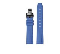 AZSHIW Bracelet de montre en caoutchouc compatible avec Omega X Swatch Joint compatible avec MoonSwatch Super Blue compatible avec MOONPHASE Bracelet de montre sport étanche 20 mm à extrémité incurvée