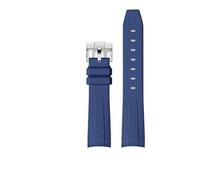 AZSHIW Bracelet de montre en caoutchouc compatible avec Omega X Swatch Joint compatible avec MoonSwatch Super Blue compatible avec MOONPHASE Bracelet de montre sport étanche 20 mm à extrémité incurvée