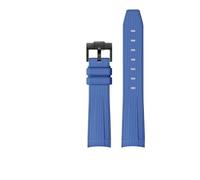 AZSHIW Bracelet de montre en caoutchouc compatible avec Omega X Swatch Joint compatible avec MoonSwatch Super Blue compatible avec MOONPHASE Bracelet de montre sport étanche 20 mm à extrémité incurvée