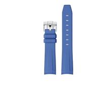 AZSHIW Bracelet de montre en caoutchouc compatible avec Omega X Swatch Joint compatible avec MoonSwatch Super Blue compatible avec MOONPHASE Bracelet de montre sport étanche 20 mm à extrémité incurvée