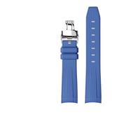 AZSHIW Bracelet de montre en caoutchouc compatible avec Omega X Swatch Joint compatible avec MoonSwatch Super Blue compatible avec MOONPHASE Bracelet de montre sport étanche 20 mm à extrémité incurvée