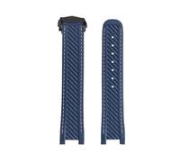 AZSHIW Bracelet de montre en caoutchouc et silicone 20 mm compatible avec Rolex Black Green Water Ghost, boucle déployante(Blue black)