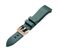AZSHIW Bracelet de montre en caoutchouc Silicone, 21MM, Compatible avec RADO CAPTAIN COOK, plongée, noir, vert, bleu(Green rose,20mm)