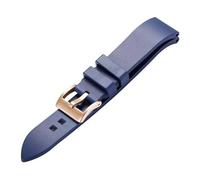 AZSHIW Bracelet de montre en caoutchouc Silicone, 21MM, Compatible avec RADO CAPTAIN COOK, plongée, noir, vert, bleu(Blue rose,19mm)
