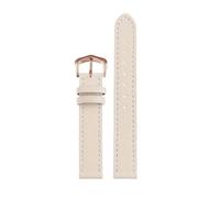 AZSHIW Bracelet de montre en cuir for femme, compatible avec la série Hermes Hour, compatible avec Armani 1945, 1946, 1819, bracelet de montre en cuir de vachette avec boucle ardillon, 14-16 mm(White-