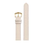 AZSHIW Bracelet de montre en cuir for femme, compatible avec la série Hermes Hour, compatible avec Armani 1945, 1946, 1819, bracelet de montre en cuir de vachette avec boucle ardillon, 14-16 mm(White-