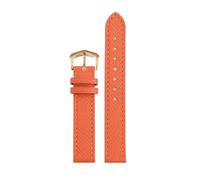 AZSHIW Bracelet de montre en cuir for femme, compatible avec la série Hermes Hour, compatible avec Armani 1945, 1946, 1819, bracelet de montre en cuir de vachette avec boucle ardillon, 14-16 mm(Orange