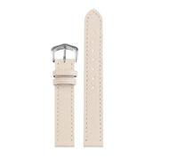 AZSHIW Bracelet de montre en cuir for femme, compatible avec la série Hermes Hour, compatible avec Armani 1945, 1946, 1819, bracelet de montre en cuir de vachette avec boucle ardillon, 14-16 mm(White-