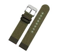AZSHIW Bracelet de montre en cuir mat 20 mm compatible avec les séries Timex T49905 et T49963, bracelet respirant en cuir de vache givré, noir et marron(75 green-silver)