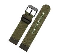 AZSHIW Bracelet de montre en cuir mat 20 mm compatible avec les séries Timex T49905 et T49963, bracelet respirant en cuir de vache givré, noir et marron(75 green-black)