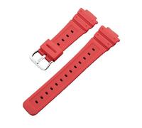 AZSHIW Bracelet de montre en résine et acier inoxydable massif, compatible avec les bracelets Casio GSHock DW5600 GW5000 GW5035 DW-6900(Bright Red-Steel-K5)