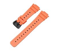 AZSHIW Bracelet de montre en résine et acier inoxydable massif, compatible avec les bracelets Casio GSHock DW5600 GW5000 GW5035 DW-6900(Orange-Black-K5)