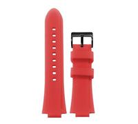 AZSHIW Bracelet de montre en Silicone à bouche convexe, Compatible avec Ulysse Nardin MARINE, sport caoutchouc plongée, noir et bleu, for hommes(Red C black,24x12mm)