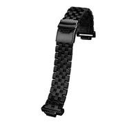 AZSHIW Bracelet en acier inoxydable noir argenté compatible avec les montres Casio G-Shock DW5600 GW-5000 5035 GW-M5610, chaîne de 16 mm for homme(76-black)