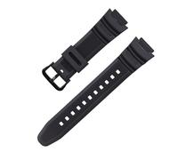 AZSHIW Bracelet en caoutchouc compatible avec Casio AE-1000w SGW-400H / SGW-300H, bracelet de montre en silicone noir avec boucle ardillon(Black B)