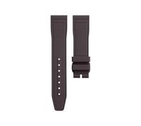 AZSHIW Bracelet en caoutchouc FKM à dégagement rapide de remplacement compatible avec IWC Pilot/Portofino | Bande élastomère fluorée 20 mm 41(Brown,Without Buckle)