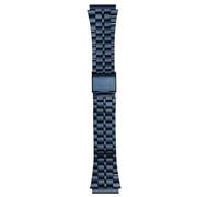 AZSHIW Bracelet en cuir de vachette modifié for montres CASIO A158W, A168/F91w, AE-1200WHD, A158, A159, A169, AE1200, for homme(B Blue)