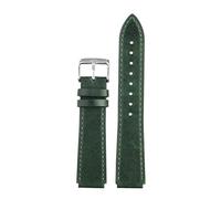 AZSHIW Bracelet en cuir de vachette modifié for montres CASIO A158W, A168/F91w, AE-1200WHD, A158, A159, A169, AE1200, for homme(Green silver)