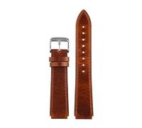 AZSHIW Bracelet en cuir de vachette modifié for montres CASIO A158W, A168/F91w, AE-1200WHD, A158, A159, A169, AE1200, for homme(Brown silver)