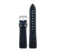 AZSHIW Bracelet en cuir de vachette modifié for montres CASIO A158W, A168/F91w, AE-1200WHD, A158, A159, A169, AE1200, for homme(Blue silver)