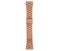 AZSHIW Bracelet en cuir de vachette modifié for montres CASIO A158W, A168/F91w, AE-1200WHD, A158, A159, A169, AE1200, for homme(A Rose gold)