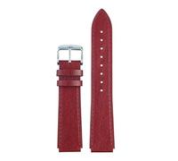 AZSHIW Bracelet en cuir de vachette modifié for montres CASIO A158W, A168/F91w, AE-1200WHD, A158, A159, A169, AE1200, for homme(Red silver)