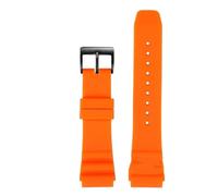 AZSHIW Bracelet en silicone 22 mm compatible avec la montre de plongée CASIO Swordfish MDV-106 MDV-107 MTP-VD01D Efr-303l, bracelet orange vert for homme
