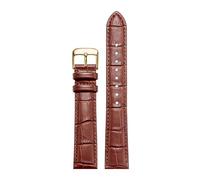AZSHIW Bracelet Long en cuir de vache, 90mm + 135mm, noir et marron, accessoires universels for hommes, Compatible avec (Bracelet montre Longines/Tissot/Tudor)(Brown D gold,18mm)