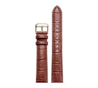 AZSHIW Bracelet Long en cuir de vache, 90mm + 135mm, noir et marron, accessoires universels for hommes, Compatible avec (Bracelet montre Longines/Tissot/Tudor)(Brown D rose,21mm)