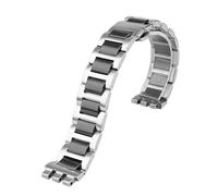 AZSHIW Chaîne de montre Compatible avec Swatch Irony Classic Collection YVS441G YAS112G, bracelet en céramique acier inoxydable 17MM 19MM(Black,17mm)