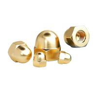 AZSHIW Compatible avec 1 à 20 écrous hexagonaux capuchon en laiton DIN1587 M3 M4 M5 M6 M8 M10 M12 M14 M16 M18 M20, couvercle de tête dôme décoratif, écrou borgne demi-cercle(M14 (1pcs))