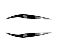 AZSHIW Compatible avec 2X 2013 à 2017 Compatible Ford Fiesta MK6.5 Couvercle de Phare Avant Lampe Paupière Sourcil Garniture paupière ABS Décoration Voiture(Glossy Black)