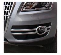 AZSHIW Compatible avec Audi Q5 2009 2010 2011 2012 Extérieur ABS Chrome Couvercle de Phare antibrouillard Avant Garniture Cadres Lampe Accessoires Voiture 2 pièces