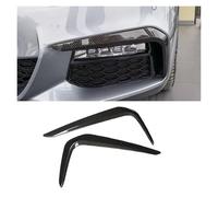 AZSHIW Compatible avec BMW Série 5 G30 530liM 2018-2022 2 pièces ABS Texture Fibre de Carbone Feux Brouillard Avant Lampe paupières Sourcils Bandes Couverture Garniture