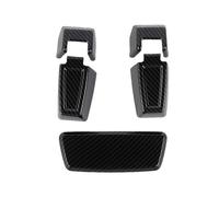 AZSHIW Compatible avec Jeep Commander 2006-2010 Voiture hayon Lunette arrière Verre charnière Couvercle Garniture Autocollant Accessoires ABS Fibre de Carbone