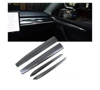 AZSHIW Compatible avec Le modèle 3 Y 2019-2024 Couvercle de Tableau Bord et Panneau Garniture Porte Garniture Compatible Tesla Model 2024 2023(Glossy Carbon 4PCS)