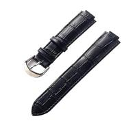 AZSHIW Compatible avec le remplacement du bracelet en cuir Cartier Ballon bleu Femme Homme Boucle ardillon surélevée 14X8 16X9 18X11 20X12 Accessoires de sangle(Black,22X14mm)
