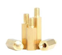 AZSHIW Compatible avec le support hexagonal en laiton mâle femelle for carte mère, filetage M2.5 M3 M4, goujon de 6 mm, pilier fileté, vis d'espacement colonne PCB(9mm (30pcs),M2.5 (thread 6mm))