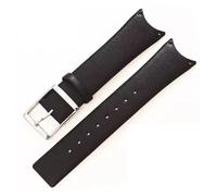 AZSHIW Compatible avec les bracelets de montre CK Watchband K0H231/KOH233/KOV231/KOH211, en cuir souple et confortable, 21 et 22 mm(KOH-Black-Steel,KOH231-21mm)