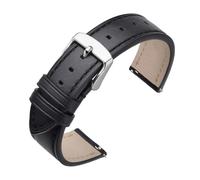 AZSHIW Compatible avec les bracelets de montre classiques en cuir ciré 16/17 mm, 18 mm, 19 mm, 20 mm, 21 mm, 22 mm. Bracelet de montre à dégagement rapide compatible avec les femmes avec boucle argent