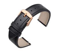 AZSHIW Compatible avec les bracelets de montre classiques en cuir ciré 16/17 mm, 18 mm, 19 mm, 20 mm, 21 mm, 22 mm. Bracelet de montre à dégagement rapide compatible avec les femmes avec boucle argent
