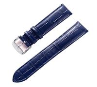 AZSHIW Compatible avec les bracelets de montre en cuir for hommes et femmes, fermoir déployant Cartier London Solo Key, 17/18/20/22 mm, accessoires(Dark blue,22)