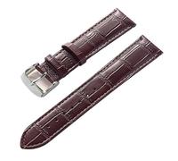 AZSHIW Compatible avec les bracelets de montre en cuir for hommes et femmes, fermoir déployant Cartier London Solo Key, 17/18/20/22 mm, accessoires(Brown,19)