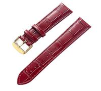 AZSHIW Compatible avec les bracelets de montre en cuir for hommes et femmes, fermoir déployant Cartier London Solo Key, 17/18/20/22 mm, accessoires(Red gold buckle,22)