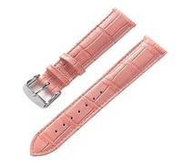 AZSHIW Compatible avec les bracelets de montre en cuir for hommes et femmes, fermoir déployant Cartier London Solo Key, 17/18/20/22 mm, accessoires(Peach pink,16)