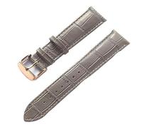 AZSHIW Compatible avec les bracelets de montre en cuir for hommes et femmes, fermoir déployant Cartier London Solo Key, 17/18/20/22 mm, accessoires(Grey Rose Buckle,16)