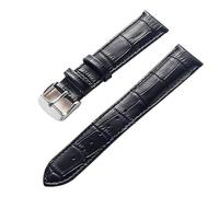 AZSHIW Compatible avec les bracelets de montre en cuir for hommes et femmes, fermoir déployant Cartier London Solo Key, 17/18/20/22 mm, accessoires(Black,15)
